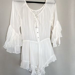 White button down romper